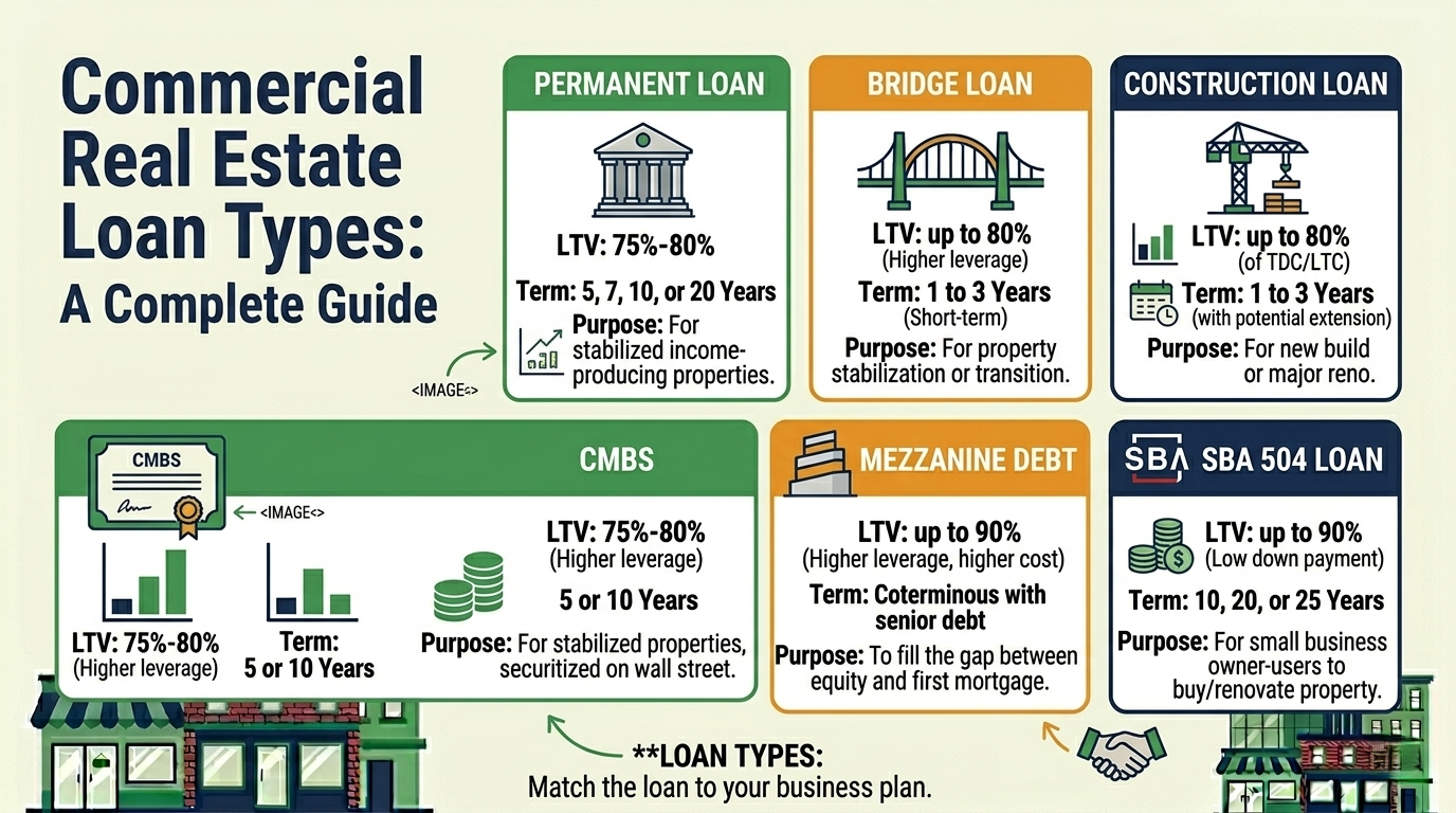 Commercial Real Estate Loan Types: A Complete Guide to CRE Financing
