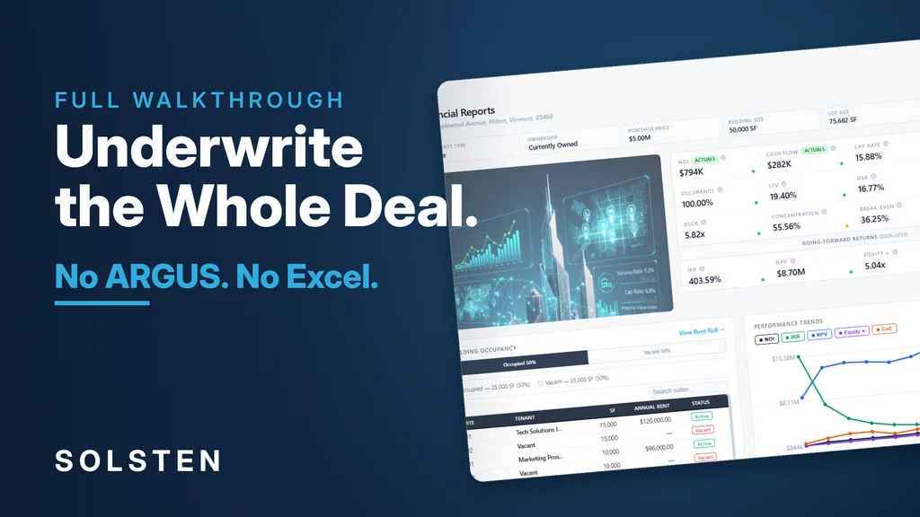 Solsten — CRE Underwriting Software Demo